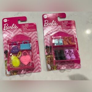 Barbie shoe set and Barbie purse set